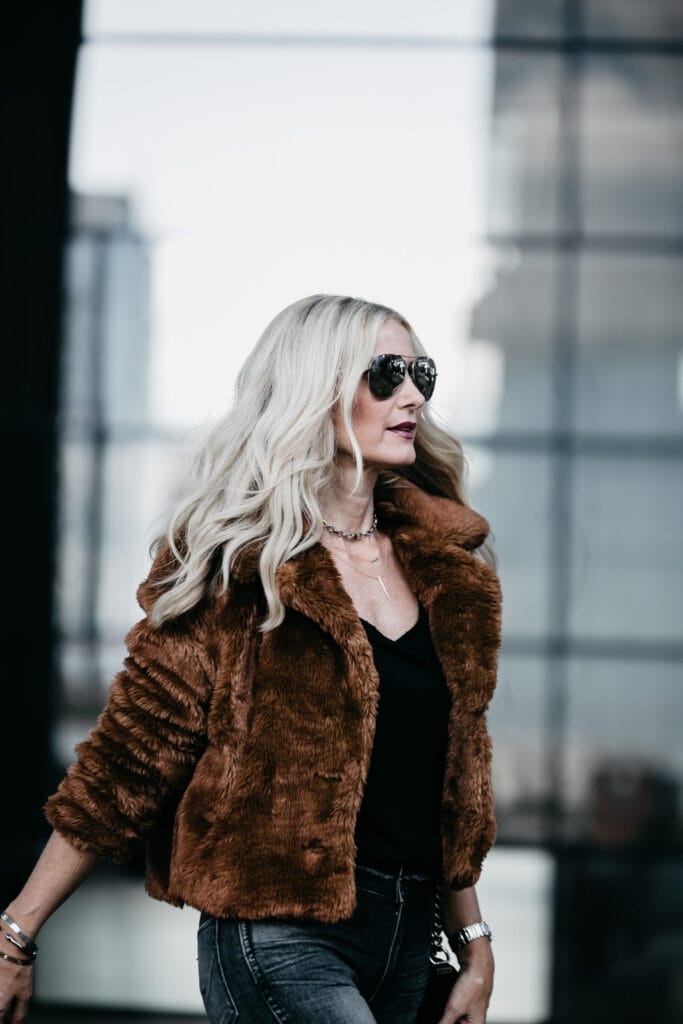 How to style a faux fur jacket