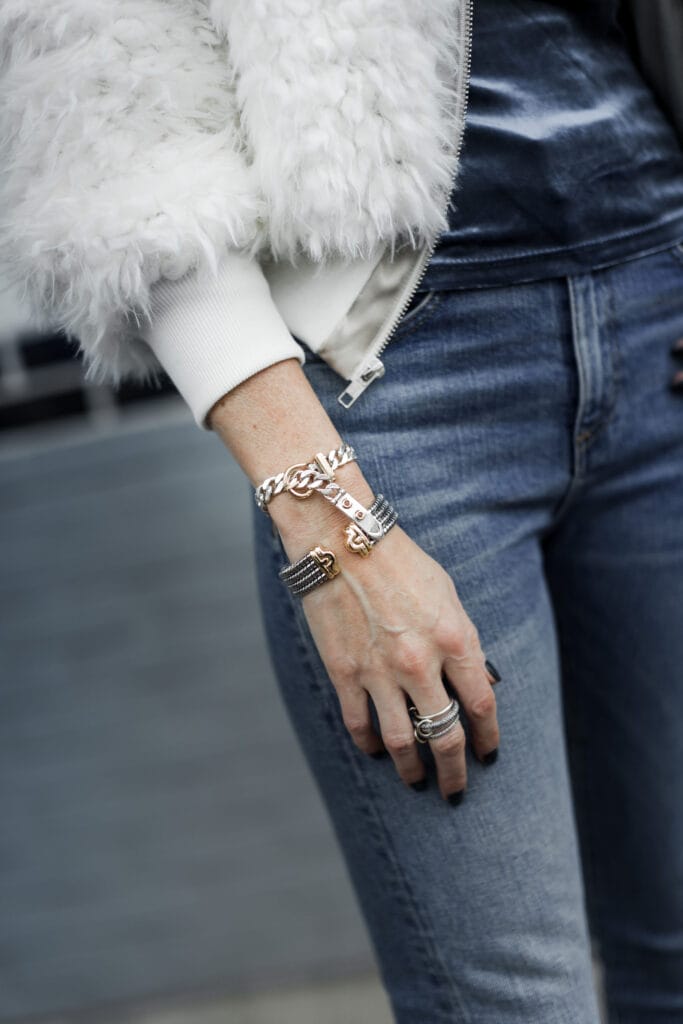 Luxury jewelry and Veronica Beard jeans