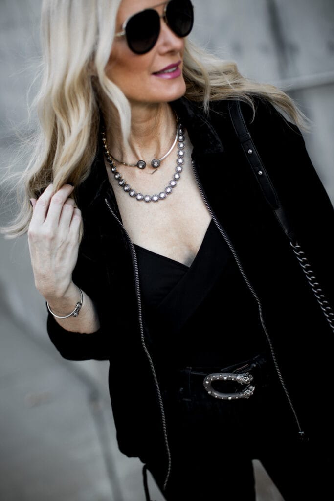 Indian diamond necklace on dallas fashion blogger