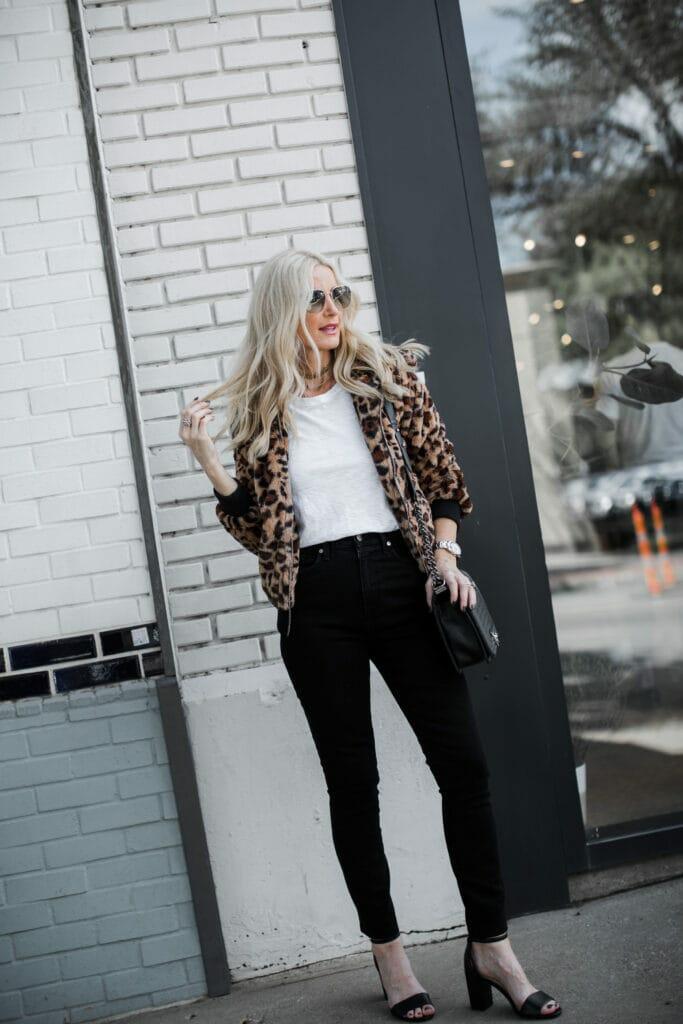 How to wear a leopard teddy coat over 40