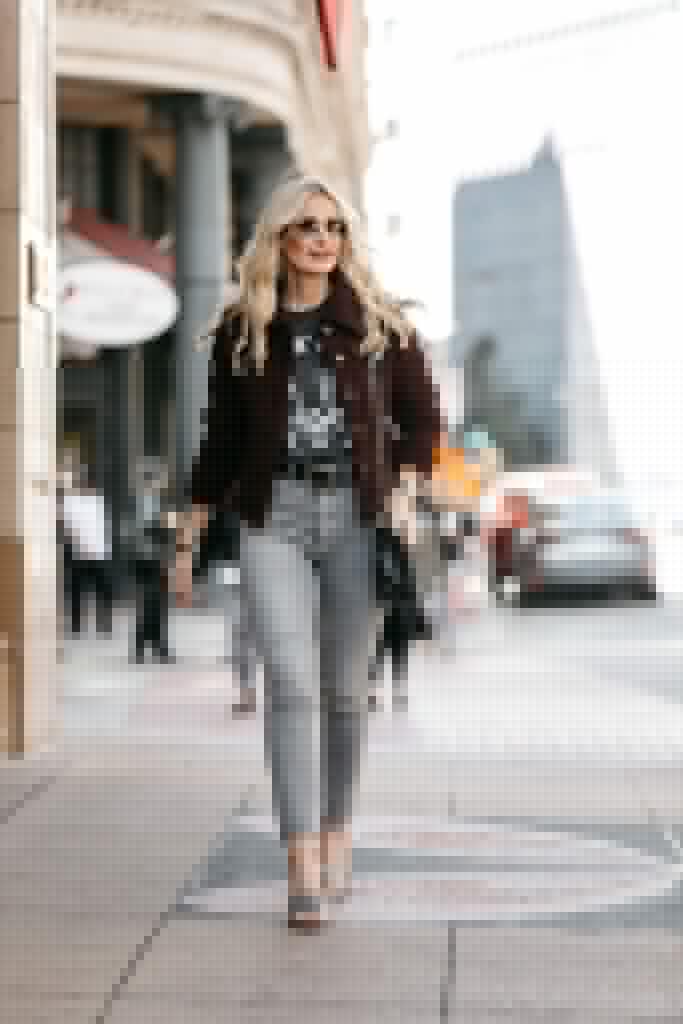 How to wear a faux jacket over 40