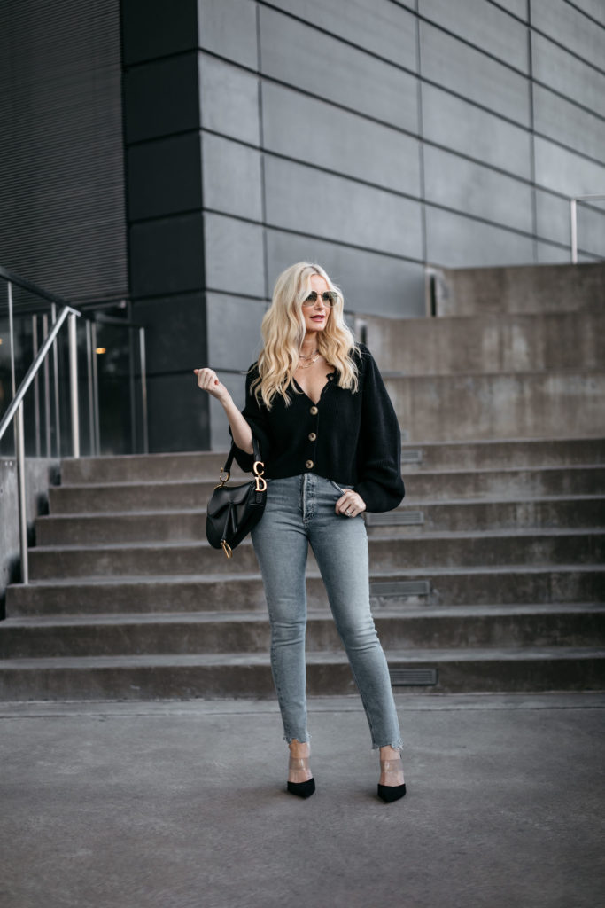 cardigan and jeans style