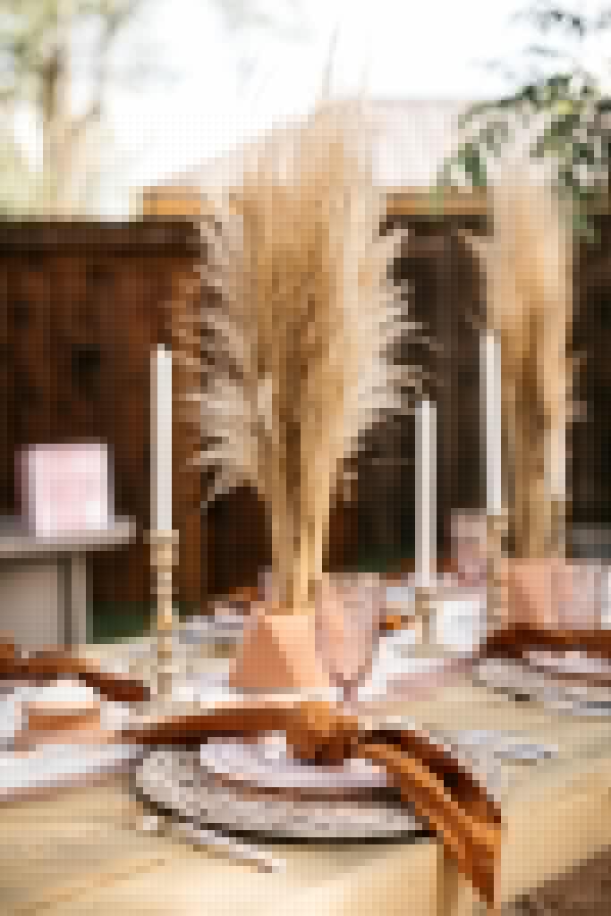 Boho summer table setting