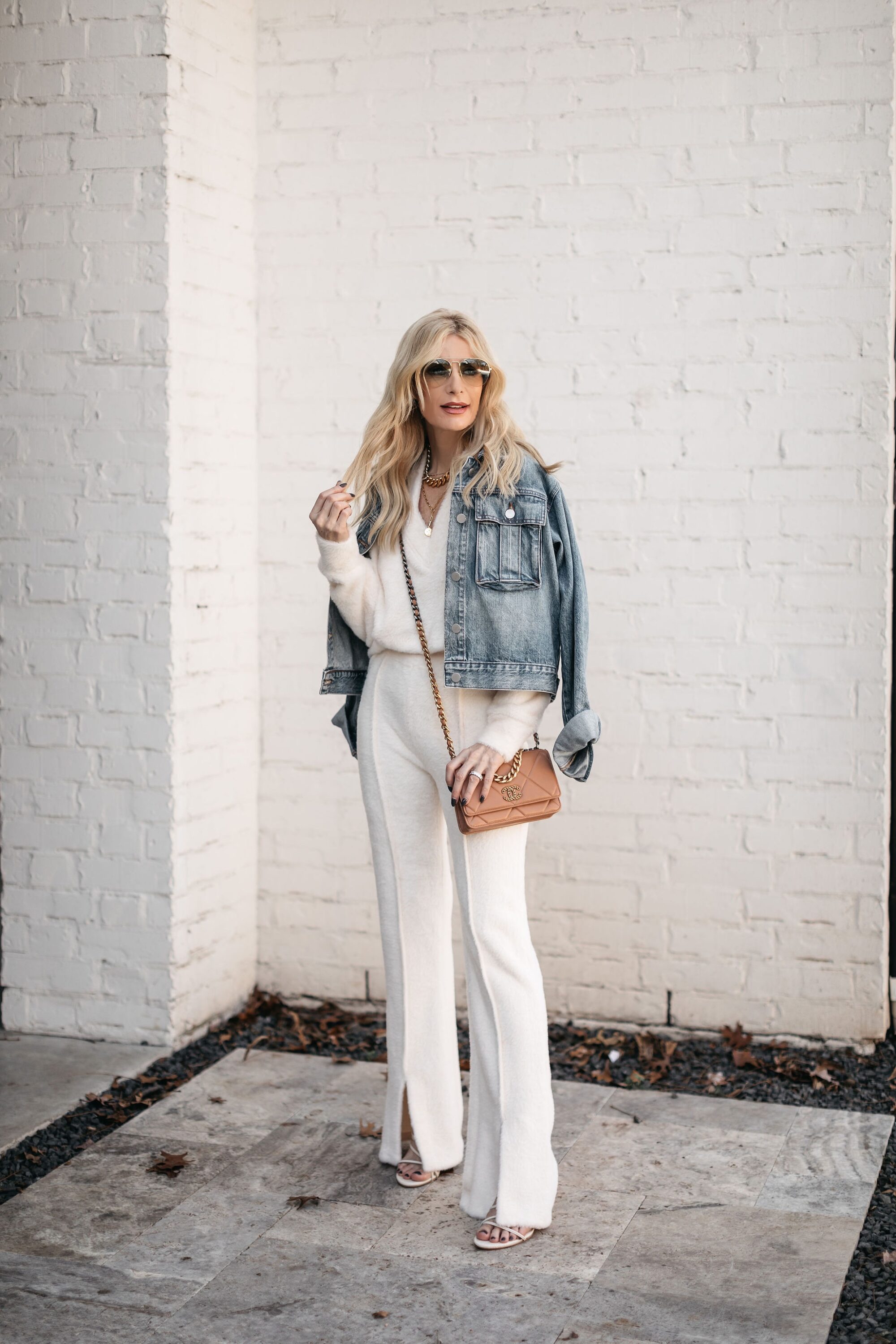 Dallas woman over 40 wearing elevated loungewear