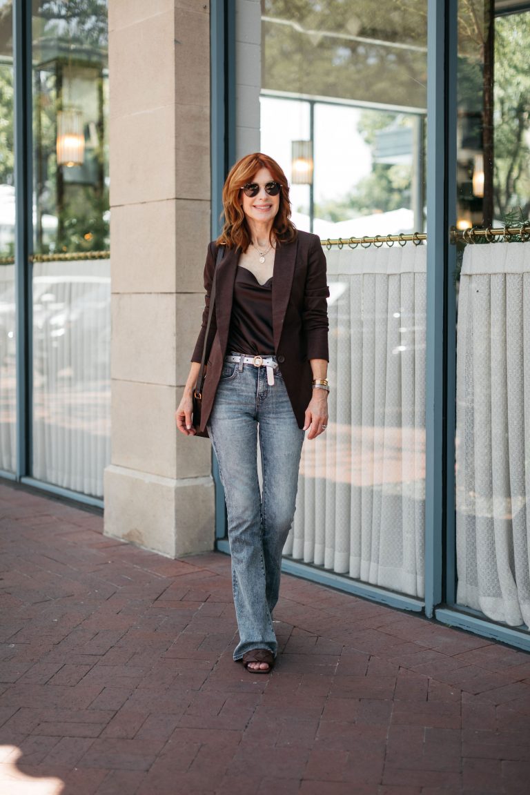 Cathy Williamson wearing her favorite denim for women over 40