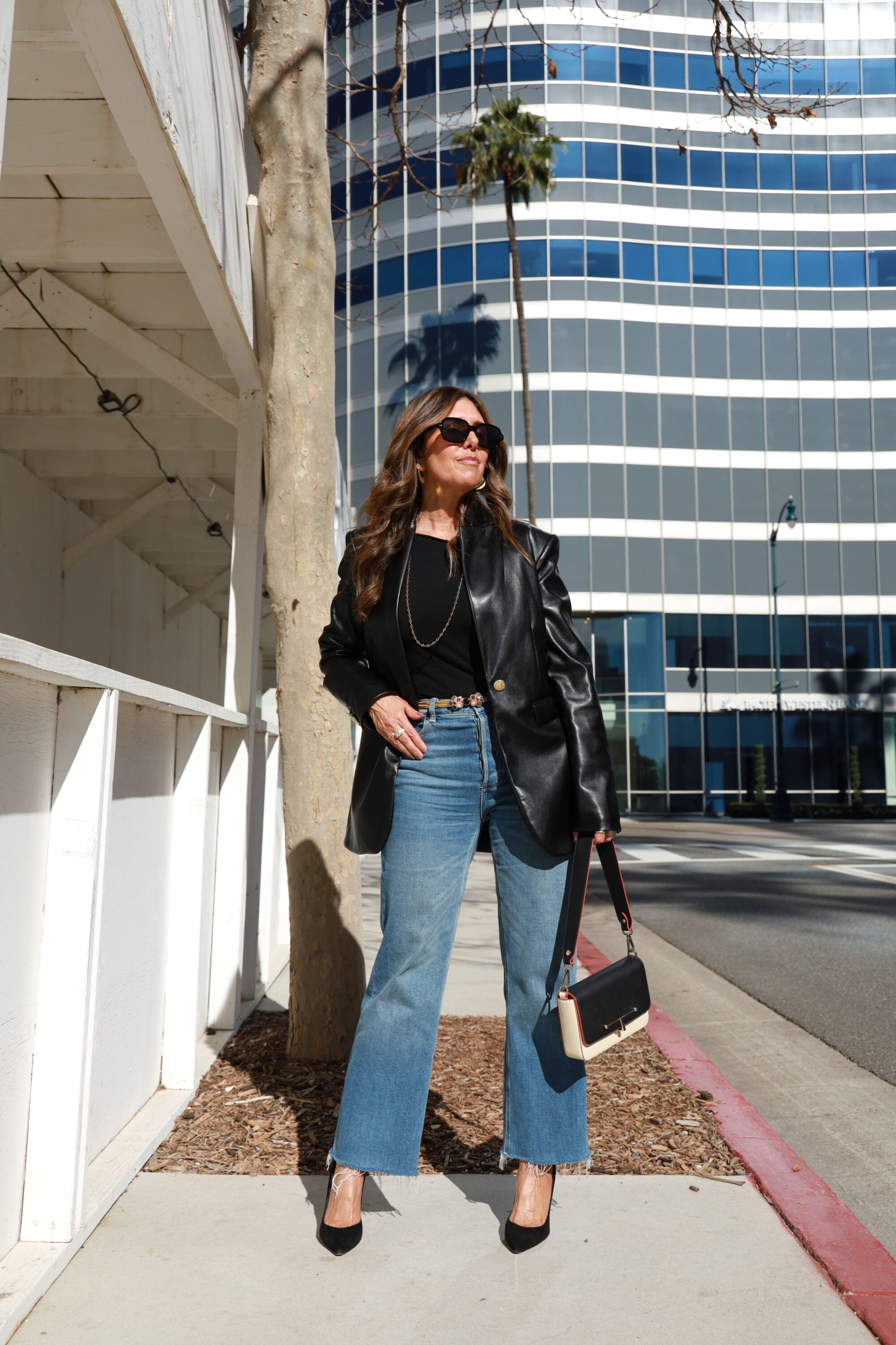 Melissa Meyers wearing Best denim for women over 40