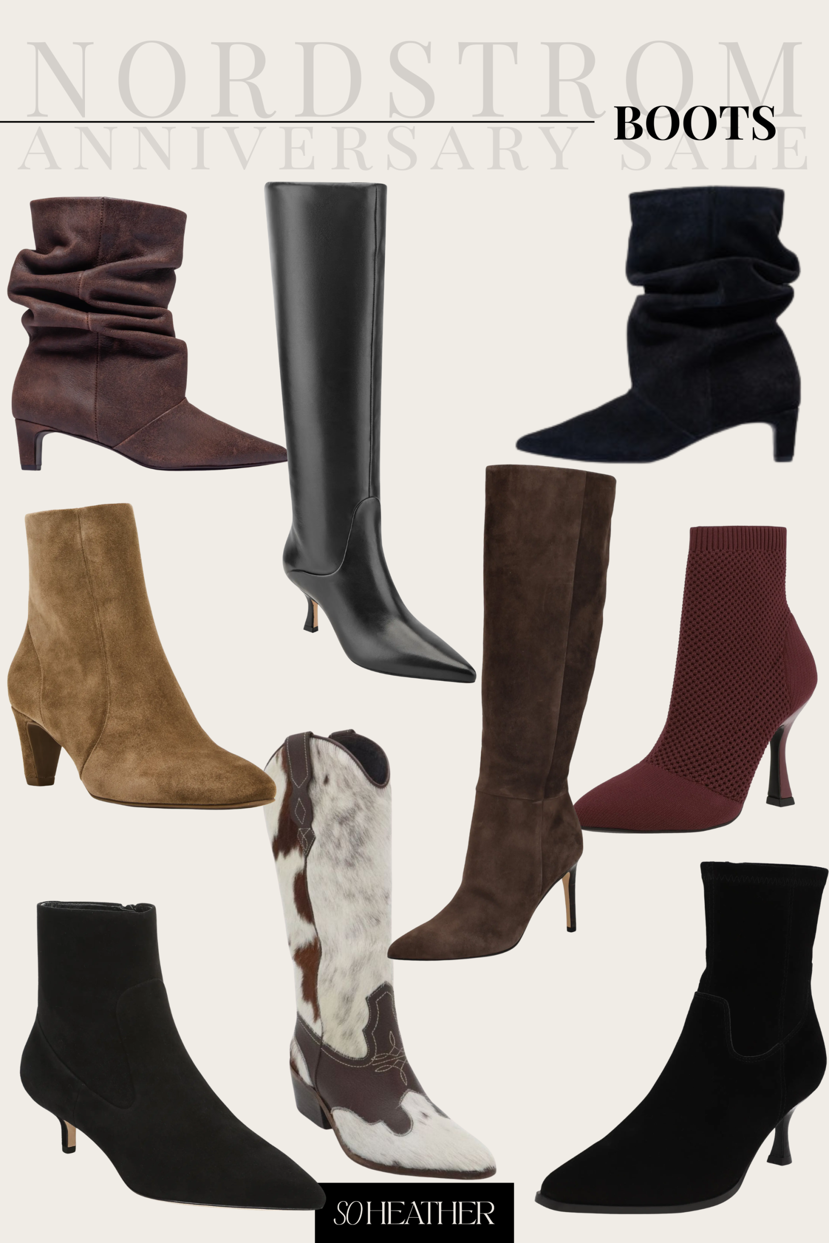 flat lay collage with 9 of the Best shoes from the 2026 NSale