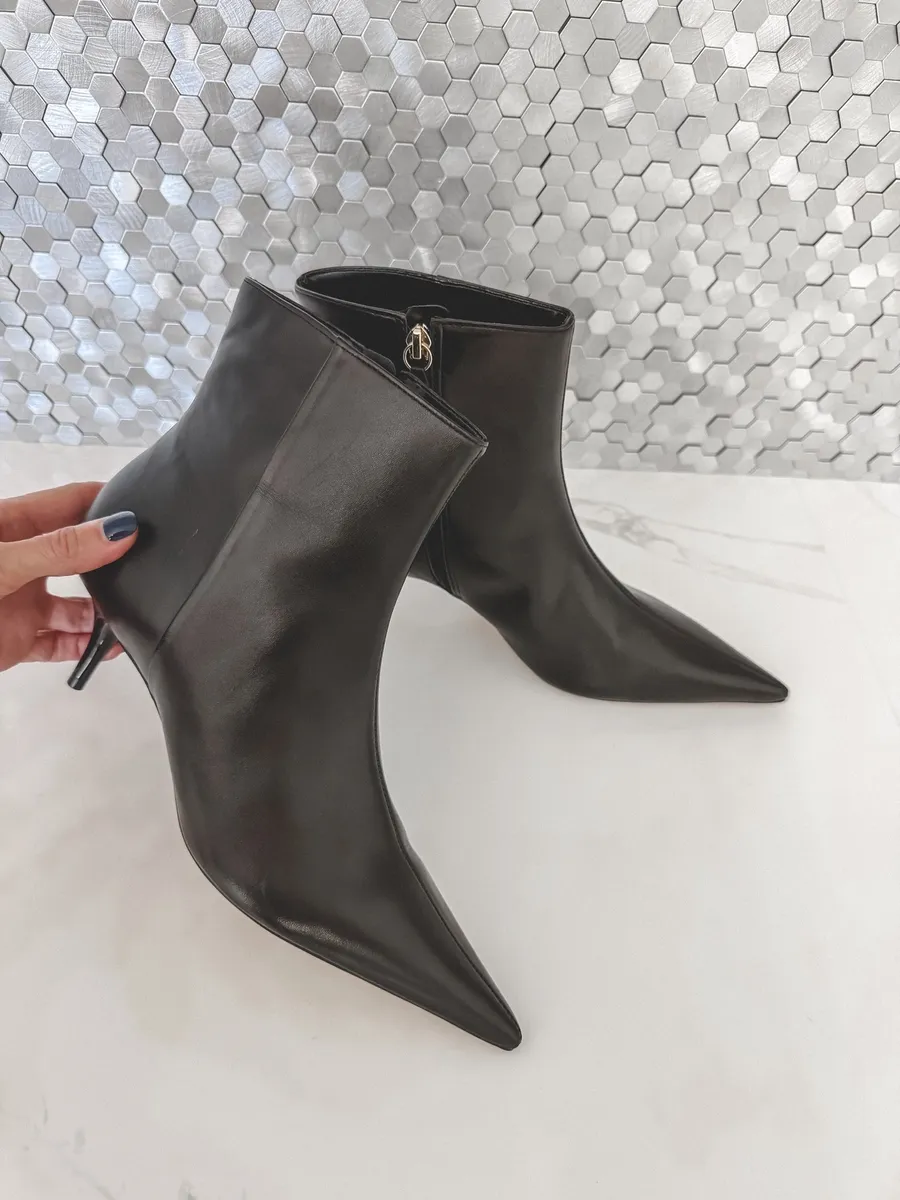 A pair of Schutz ankle booties that is one of the hottest 2026 fall boot trends.